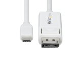 StarTech.com 2m USB-C naar DisplayPort 1.2-kabel, bidirectioneel, 4K 60Hz, witte video-adapterkabel voor Apple MacBook Pro / Air M1 / M2 / M3 / M4, Mac Mini / Studio, Thunderbolt-compatibel