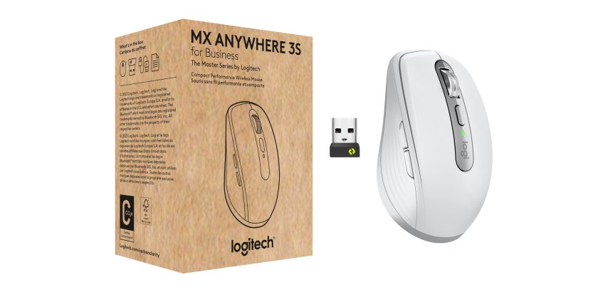 Logitech MX Anywhere 3S for Business souris Bureau Droitier RF sans fil + Bluetooth Laser 8000 DPI