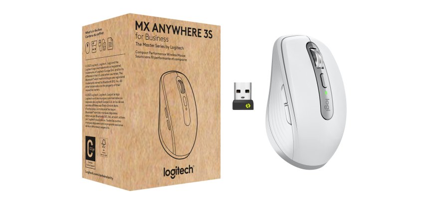 Logitech MX Anywhere 3S for Business souris Bureau Droitier RF sans fil + Bluetooth Laser 8000 DPI