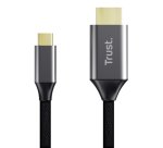 Trust 25630 changeur de genre de câble USB-C HDMI Noir, Argent