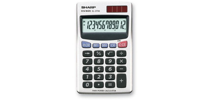 Sharp EL-379SB calculator Pocket Basic White