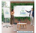 Chevalet conference nobo premium plus trepied surface  magnetique acier laque        tableau effacable 70x100cm