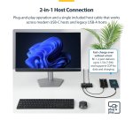 StarTech.com 4-Port USB-C and USB-A Hub, 5Gbps, Self-Powered, 2-in-1 USB-C and USB-A Host Cable, 1x USB-C and 3x USB-A (1x BC 1.2), 36W Power Adapter Included