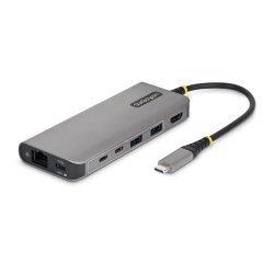 StarTech.com USB-C Multiport-Adapter auf HDMI mit PD 140W Ladefunktion, 4K 60Hz, USB Hub mit 5 Anschlüssen bei 5 Gbps, GbE, Mini Dock Typ-C für MacBook / Dell / ThinkPad / HP