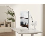 Equip Soporte de escritorio para monitor doble de 17«-35», blanco