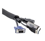StarTech.com Guaina per cavi da 3 m con chiusura a strappo, accorciabile, diametro 3 cm, organizzatore per cavi di rete / guaina per fasci di cavi / robusto avvolgicavo con maglia in poliestere, Nero