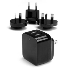 StarTech.com Caricatore da Parete a doppia porta x2 USB ad alta potenza ( 17W / 3.4 Amp ) con prese da viaggio (Internazionale)