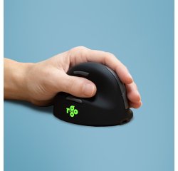 R-Go Tools Souris Ergonomique R-Go HE Break avec logiciel de pause, gaucher, moyen (longueur main 165-185 mm), bluetooth, noir