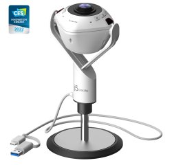 j5create JVU368-N Cámara web con altavoz alimentado por IA de 360°
