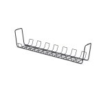 StarTech.com Under Desk Cable Management Tray, Length 61.5cm, Metal Basket Type Cable Organizer, Screw Mounting, Power Strip Holder, Metal, Black, TAA