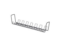 StarTech.com Bac de Rangement de Câbles sous Bureau, Longueur 61,5cm, Organiseur de Câbles Métallique de Type Panier, Installation à Visser, Support pour Multiprise, Métal, Noir, TAA