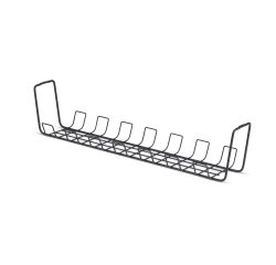 StarTech.com Bac de Rangement de Câbles sous Bureau, Longueur 61,5cm, Organiseur de Câbles Métallique de Type Panier, Installation à Visser, Support pour Multiprise, Métal, Noir, TAA