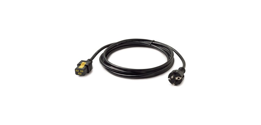 APC NetShelter - Cordon d'alimentation - Verrouillable - 3m - C19 - CEE/7 Schuko