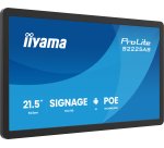 iiyama ProLite S2225AS-B1P Écran plat de signalisation numérique 54,6 cm (21.5") LCD Wifi 500 cd/m² Full HD Noir Intégré dans le processeur Android 24/7
