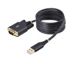 StarTech.com Cable Adaptador USB a Serie DB9 RS232 FTDI de 2m - Retención COM - Tornillos DB9 Intercambiables - USB-A a DB9 RS232 - Protección ESD - Windows/macOS/Linux