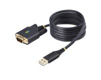 StarTech.com Cable Adaptador USB a Serie DB9 RS232 FTDI de 2m - Retención COM - Tornillos DB9 Intercambiables - USB-A a DB9 RS232 - Protección ESD - Windows/macOS/Linux