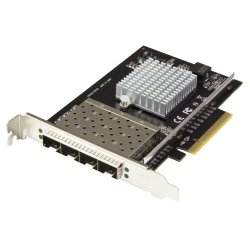 StarTech.com Carte Réseau 10G SFP+ à 4 Ports - Adaptateur Intel XL710 Open SFP+ - PCIe 10 Gigabit Ethernet Serveur NIC - Carte LAN à Fibre Optique 10GbE - Dell PowerEdge HPE ProLiant