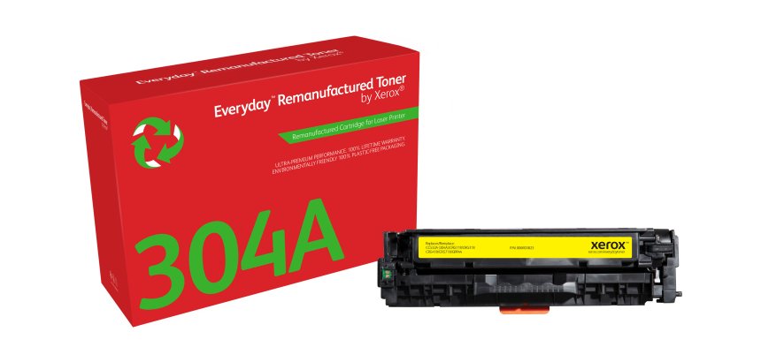 Toner rigenerato Everyday™ di Xerox Giallo compatibile con HP 304A (CC532A), Capacità standard
