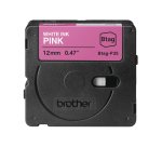Brother BTAG-P35 – Ruban adhésif Brotherblanc sur rose, 12 mm de large, non laminé