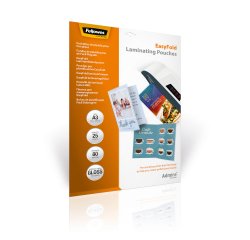 Pochettes de plastification Fellowes A3 - 2 x 80 µ - Brillant - Boîte de 25