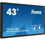 iiyama TF4339AS-B1AG écran plat de PC 108 cm (42.5") 3840 x 2160 pixels 4K Ultra HD LED Écran tactile Noir
