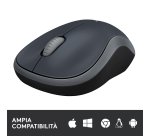 Logitech M185 mouse wireless (nero)