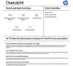 HP Z2 G1a 395 128 GB LPDDR5x-SDRAM Windows 11 Pro Mini PC AI Workstation, AI PC Zwart