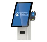 Ergonomic Solutions SpacePole Kiosk SPK402-32 accessoire de système de paiement en point de vente Ensemble de kiosques Blanc Métal 75 x 75 mm 100 x 100 mm