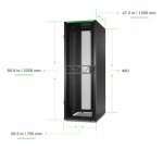 APC NetShelter SX2 networking 48U L750XP1200XH2258mm, noir, avec pann. Laté.