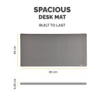 Fellowes Computer Desk Mat with Non-Slip Base Breyta Desk Mat with Antibacterial Protection Grey