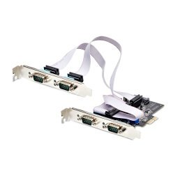 StarTech.com Carte Série PCI Express à 4 Ports - Adaptateur/Carte PCIe à 4 Ports vers RS232/RS422/RS485 (DB9), Support Bas-Profil Inclus, UART 16C1050, Windows/Linux, Conformité TAA - Protection ESD de niveau 4