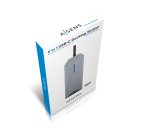 AISENS USB-C dock 8 en 1, USB-C a 1xHDMI, 1xRJ45, 3xUSB, 1xPD, 1xSD, 1xMicroSD, Gris, 15 cm