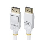 StarTech.com Câble DisplayPort 1.2 de 1,8m Blanc Certifié VESA, 4K 60Hz, 21.6Gbps, Connecteurs DP Verrouillables, Câble DisplayPort DP 1.2, Câble de Moniteur DP, M/M
