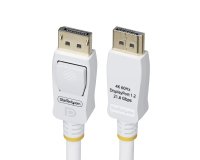 StarTech.com Câble DisplayPort 1.2 de 1,8m Blanc Certifié VESA, 4K 60Hz, 21.6Gbps, Connecteurs DP Verrouillables, Câble DisplayPort DP 1.2, Câble de Moniteur DP, M/M