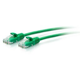 C2G Câble de raccordement Ethernet fin Cat6a non blindé (UTP) avec protection anti-accrochage de 0,9 m - Vert