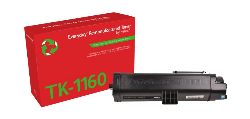 Tóner Everyday™ Negro remanufacturado de Xerox es compatible con Kyocera TK-1160, Capacidad estándar