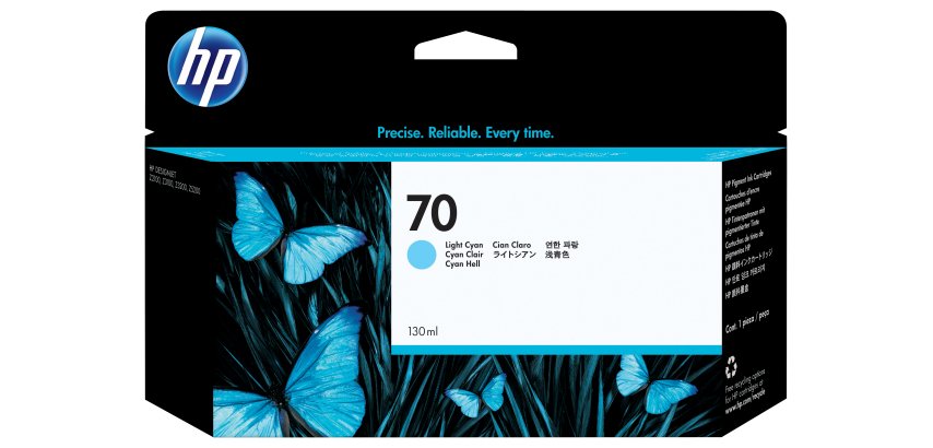 HP Cartuccia inchiostro ciano chiaro 70, 130 ml