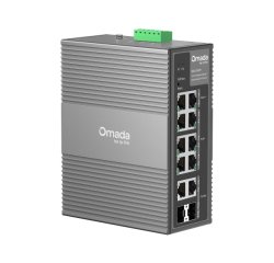 TP-Link Omada IES210GPP commutateur réseau Géré Gigabit Ethernet (10/100/1000) Connexion Ethernet, supportant l'alimentation via ce port (PoE) Rail DIN Gris