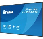 iiyama LH5064UHS-B1AG Écran d'affichage dynamique Écran plat de signalisation numérique 127 cm (50") Wifi 500 cd/m² 4K Ultra HD Noir Intégré dans le processeur Android 24/7