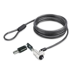 StarTech.com Laptop Cable Lock Compatible With Noble Wedge®; 6Ft (2m), Anti-Theft Keyed Lock, Security Cable for Dell XPS/Latitude/2-in-1 Notebooks, Cut-Resistant, Steel Cable Lock For Laptop