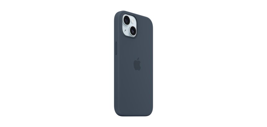 Apple Silikonhülle mit MagSafe für iPhone 15 - Sturmblau