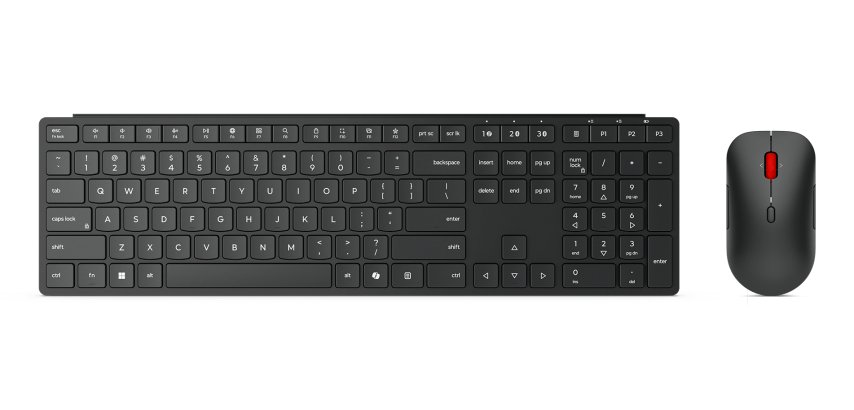 Lenovo 4X31S04810 clavier Souris incluse Bureau RF sans fil + Bluetooth Français Noir