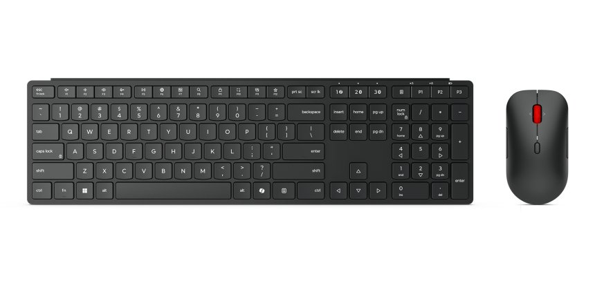 Lenovo 4X31S04810 clavier Souris incluse Bureau RF sans fil + Bluetooth Français Noir