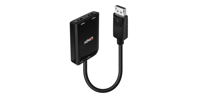 Lindy 38433 adaptador de cable de vídeo DisplayPort 2 x HDMI