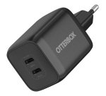 OtterBox Cargar Rápidamente | Estándar, USB-C Doble Puerto Cargador de Pared, Euro (C), Black