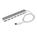 StarTech.com 7-Port USB Hub, USB A naar 7x USB-A Poorten, USB 5Gbps, Bus of Self-Powered, Compacte USB 3.0 Laptop Hub met Voeding