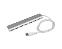 StarTech.com Hub USB à 7 Ports avec Ethernet, USB-A, Gigabit Ethernet/GbE, USB 5Gbps, Design Robuste, Alimentation par Bus, Hub USB 3.0 Portable pour Ordinateur Portable