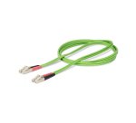StarTech.com Câble Fibre Optique Multimode OM5 LC à LC (UPC) de 2m, Cordon/Jarretière/Connecteur Fibre Optique 50/125µm Duplex LOMMF Zipcord, VCSEL, 40G/100G, Insensible à la Courbure, Cordon de Liaison Fibre LSZH
