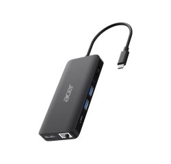 Acer USB Type-C Dongle 12-in-1 Black Avec fil USB 3.2 Gen 1 (3.1 Gen 1) Type-C Noir