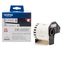 Brother DK-22251 label-making tape Black and red on white